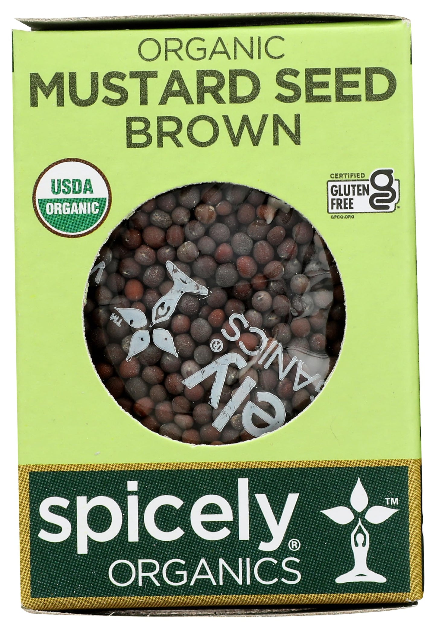 Spicely Organic Mustard Seeds Brown Whole 0.60 Ounce Ecobox Certified Gluten Free