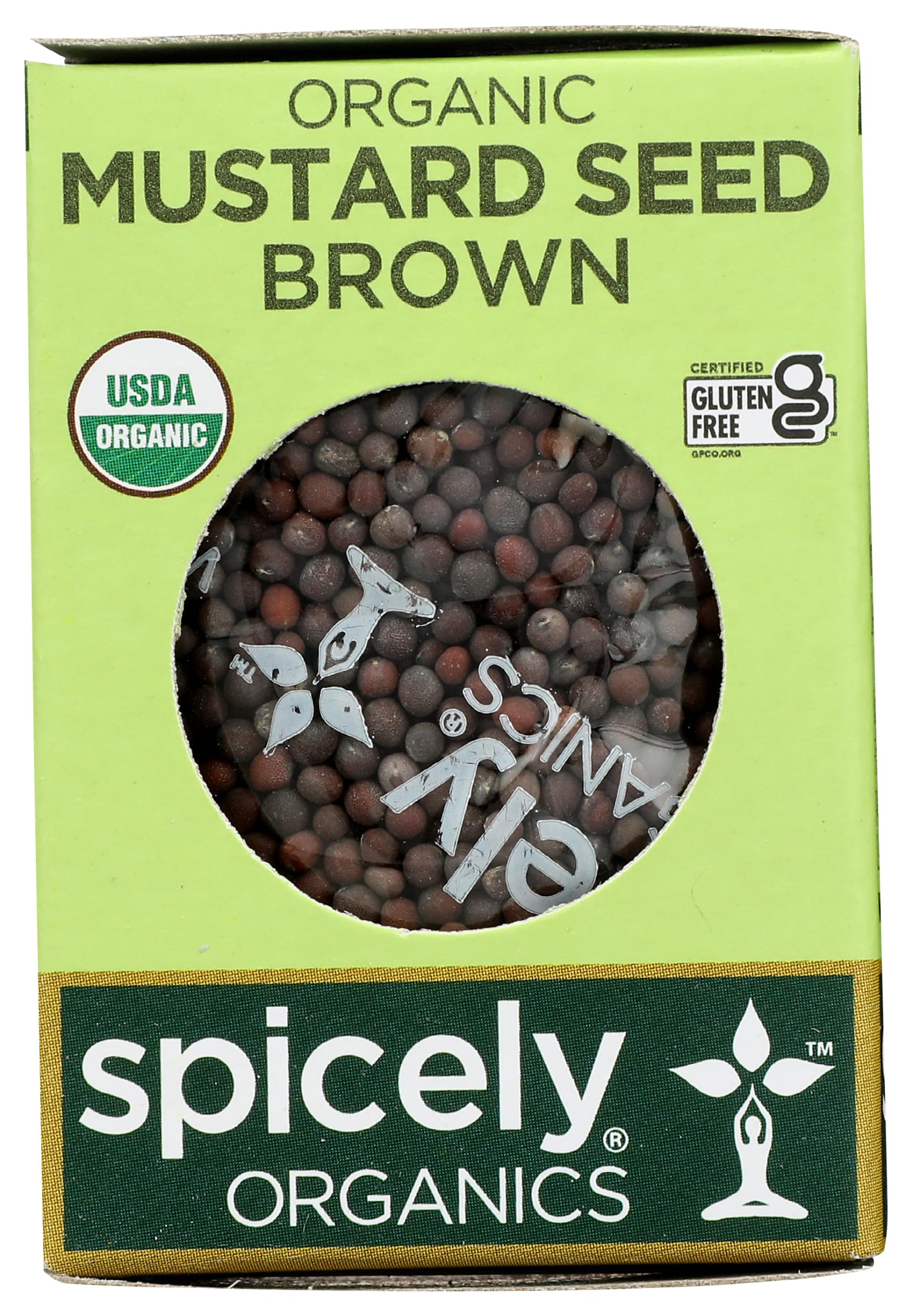 Spicely Organic Mustard Seeds Brown Whole 0.60 Ounce Ecobox Certified Gluten Free