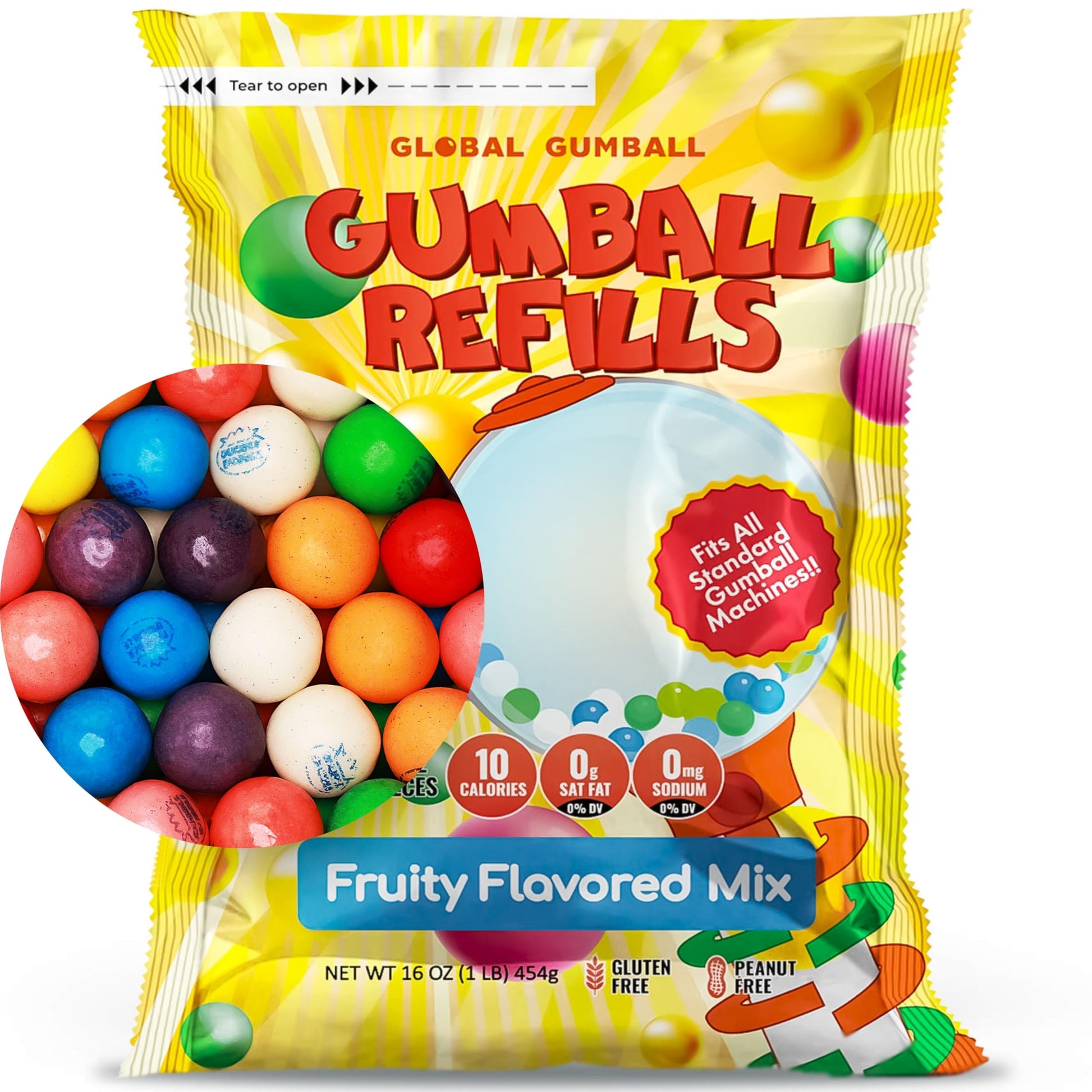 Gumballs For Gumball Machine Refill Bubble Gum 1Lb