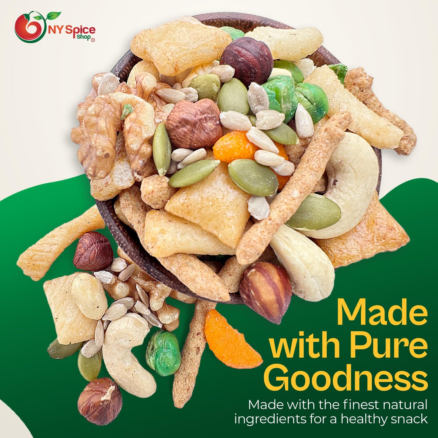 Ny Spice Shop Asian Rice Crackers - 1 Pound Rice Snacks - Crunchy, Spicy, Natural & Mixed Rice Crackers - No Artificial Colors