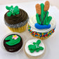 Mini Pond Assortment Fishing Topper- 9 pcs Lily Pad, Cattails, Frogs Edible Icing Cake Decoration Topper by BakersDozenToGo (Cho