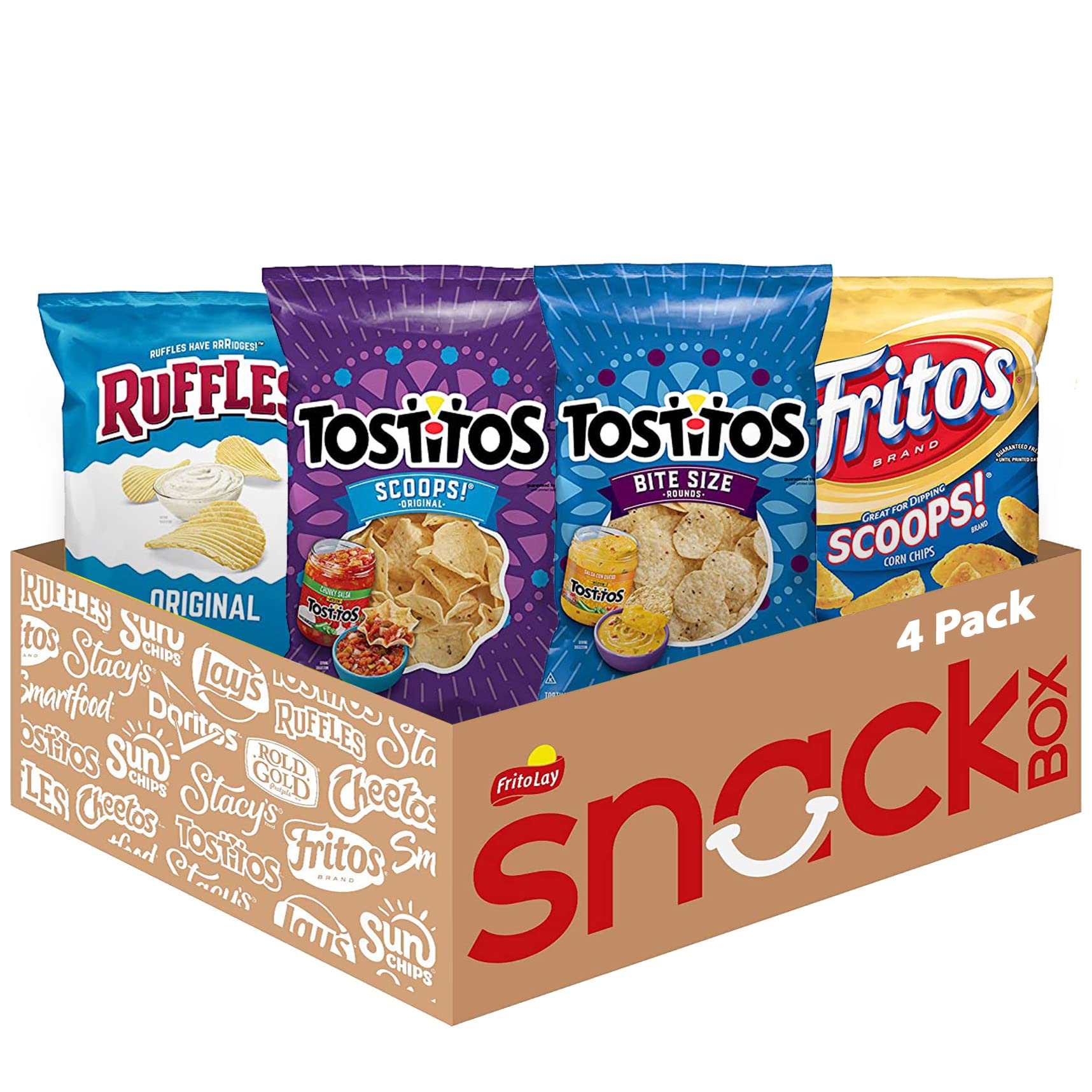 Frito Lay Big Bag Bundle, Dip Chip Variety Pack, (Pack Of 4)