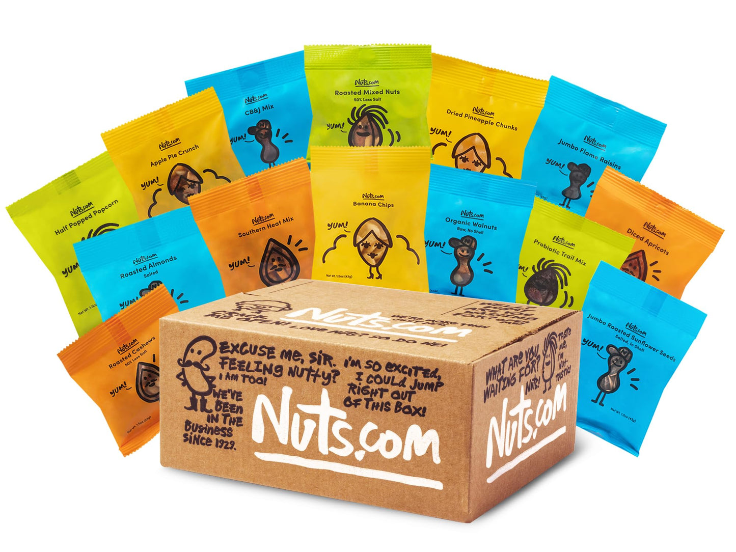 Nuts.com - Nuts and Dried Fruits Snack Box - Gourmet Mix Assortment for Summer, Father's Day, and Festive Gifts - Package Includ
