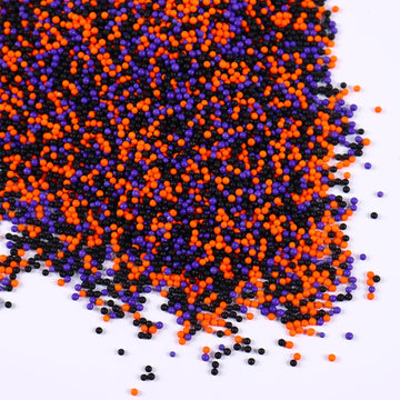 Halloween Nonpareils Sprinkles for Cake Decorations 7ounce Black Purple Orange Edible Sprinkles Mix for Cupcake Toppers Cookie I