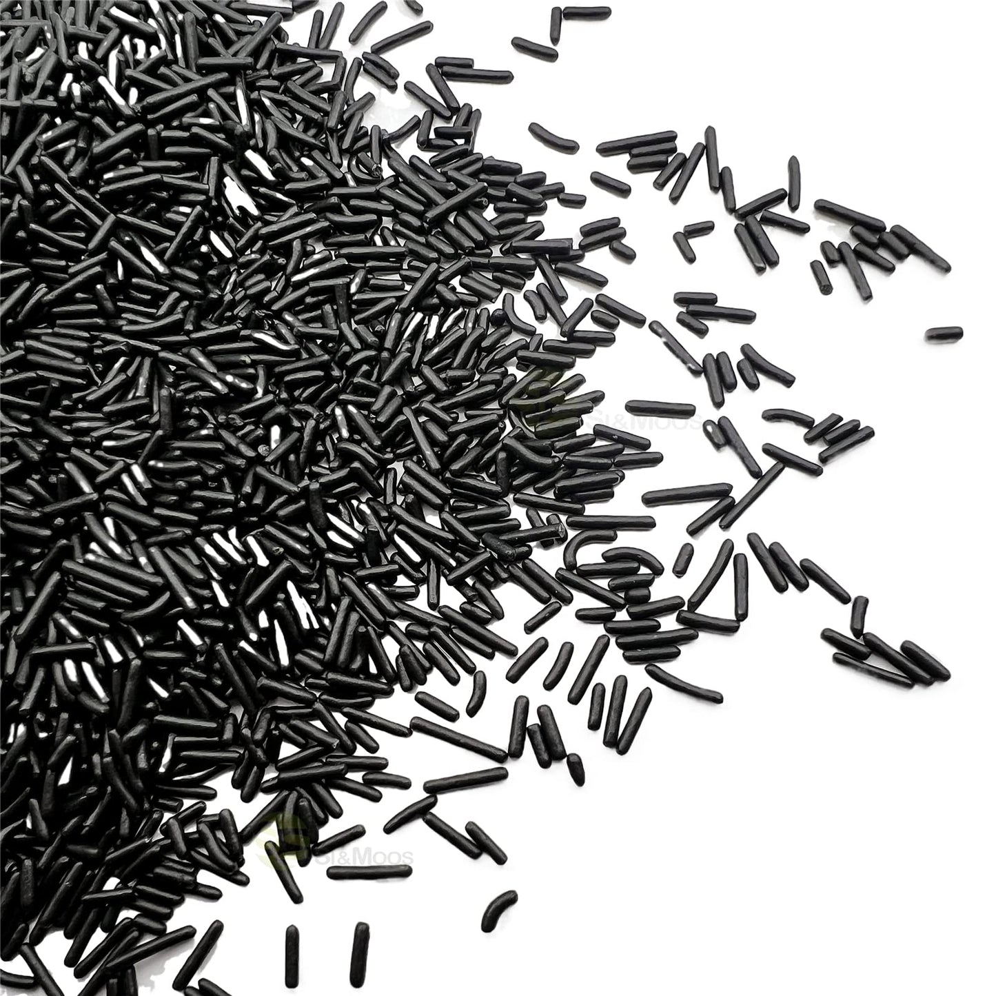 Se Si&Moos Black Jimmies Sprinkles Soft Jimmies Soft Sprinkles Edible Black Sprinkles For Cake Decorating, Ice Cream Toppings &