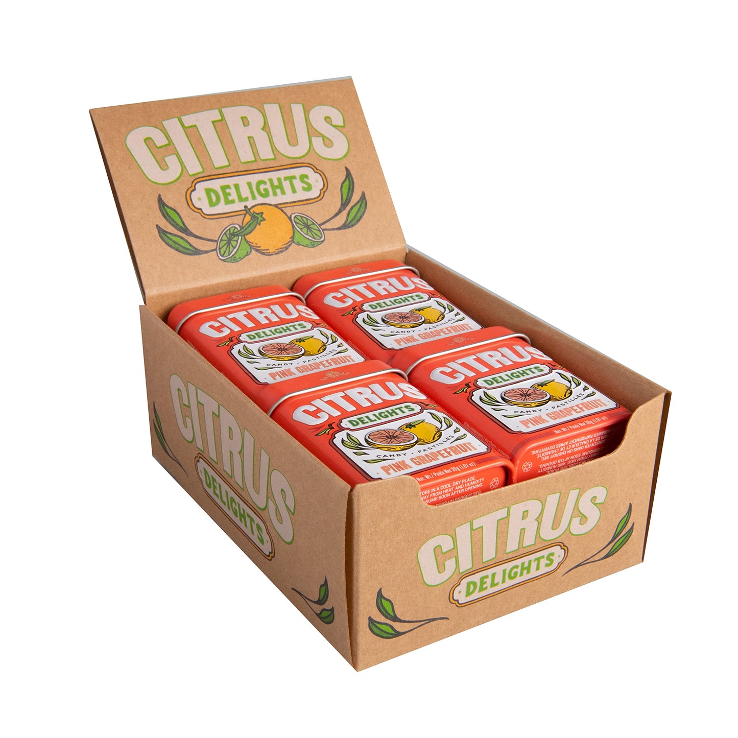 Citrus Delights Pink Grapefruit Candy | Natural Ingredients, No Artificial Colors Or Flavors | Kosher Certified, Vegan, Gluten F