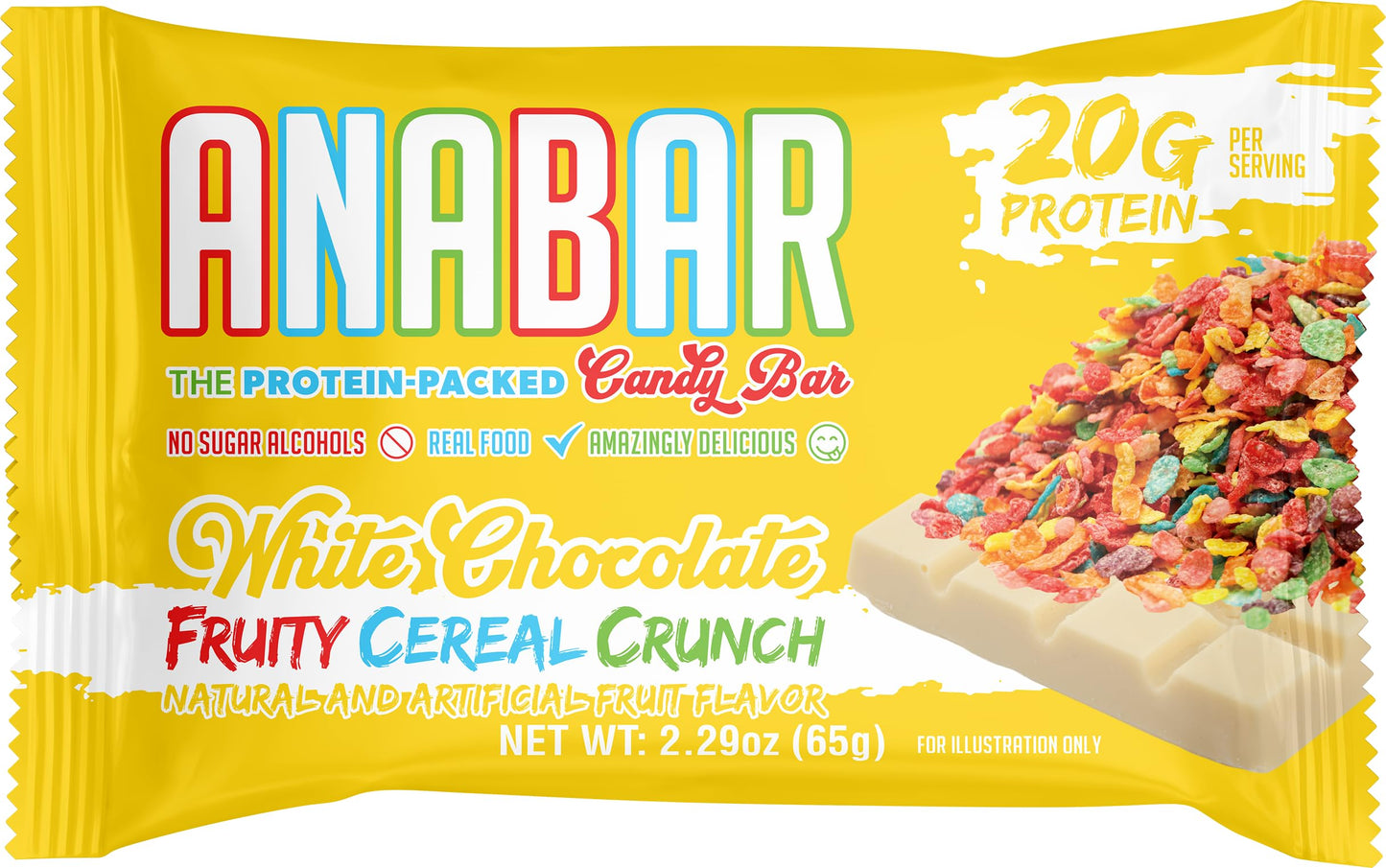 Anabar Protein Bar, The Protein-Packed Candy Bar, Amazing Tasting Protein Bar, No Sugar Alcohols, High Protein, Amazingly Delici
