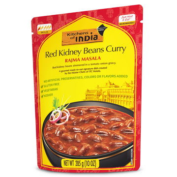 Kitchens Of India Rajma Masala – Red Kidney Beans Curry, 10 Ounces (Pack Of 3), Gourmet Ready To Eat Authentic Vegetarian Indian Food, Gluten-Free