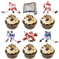 Rsstarxi Hockey Cupcake Toppers, 36 Pack, Cardstock, Sports Theme Party Decorations, Design 5