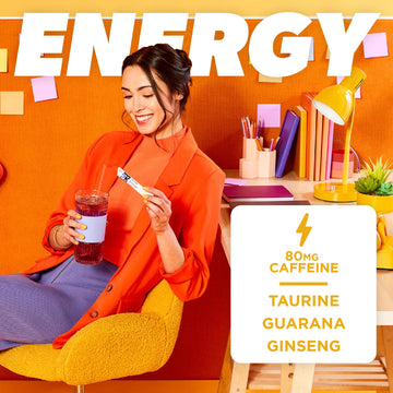 PURE KICK Energy Singles To Go Drink Mix, Mango Acai Flavor, 72 Packets (12 Boxes, 6 Packets Each)