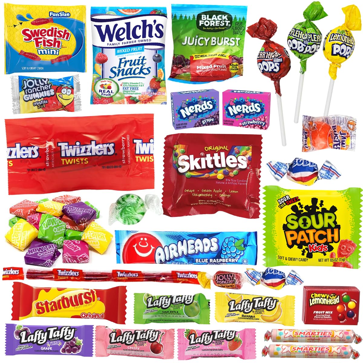Bulk Candy Variety Pack - 2 Pound Care Package Assorted Box Mothers Day Basket , Snack Food Gift , Office Assortment Gift For Bi