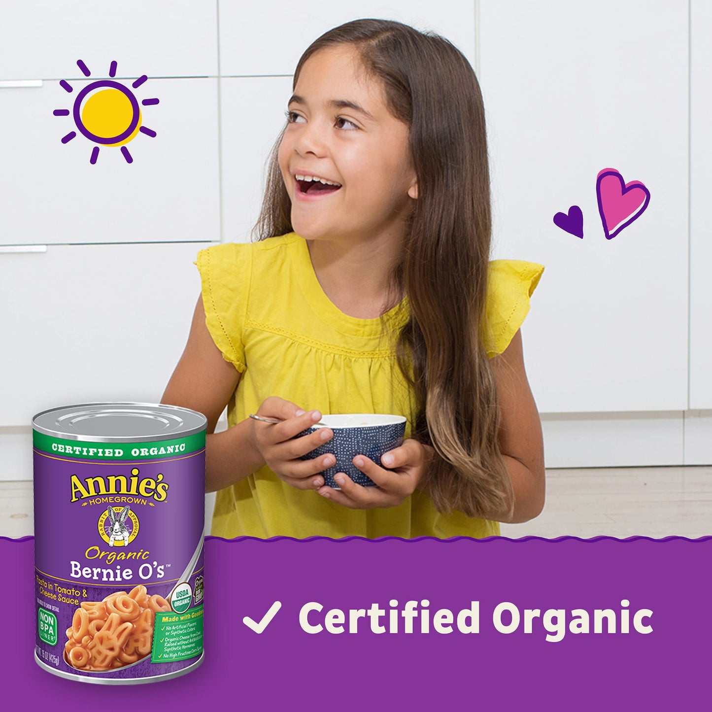 Annies Organic Bernie Os Canned Pasta in Tomato & Cheese Sauce, 15 oz (Pack of 12)