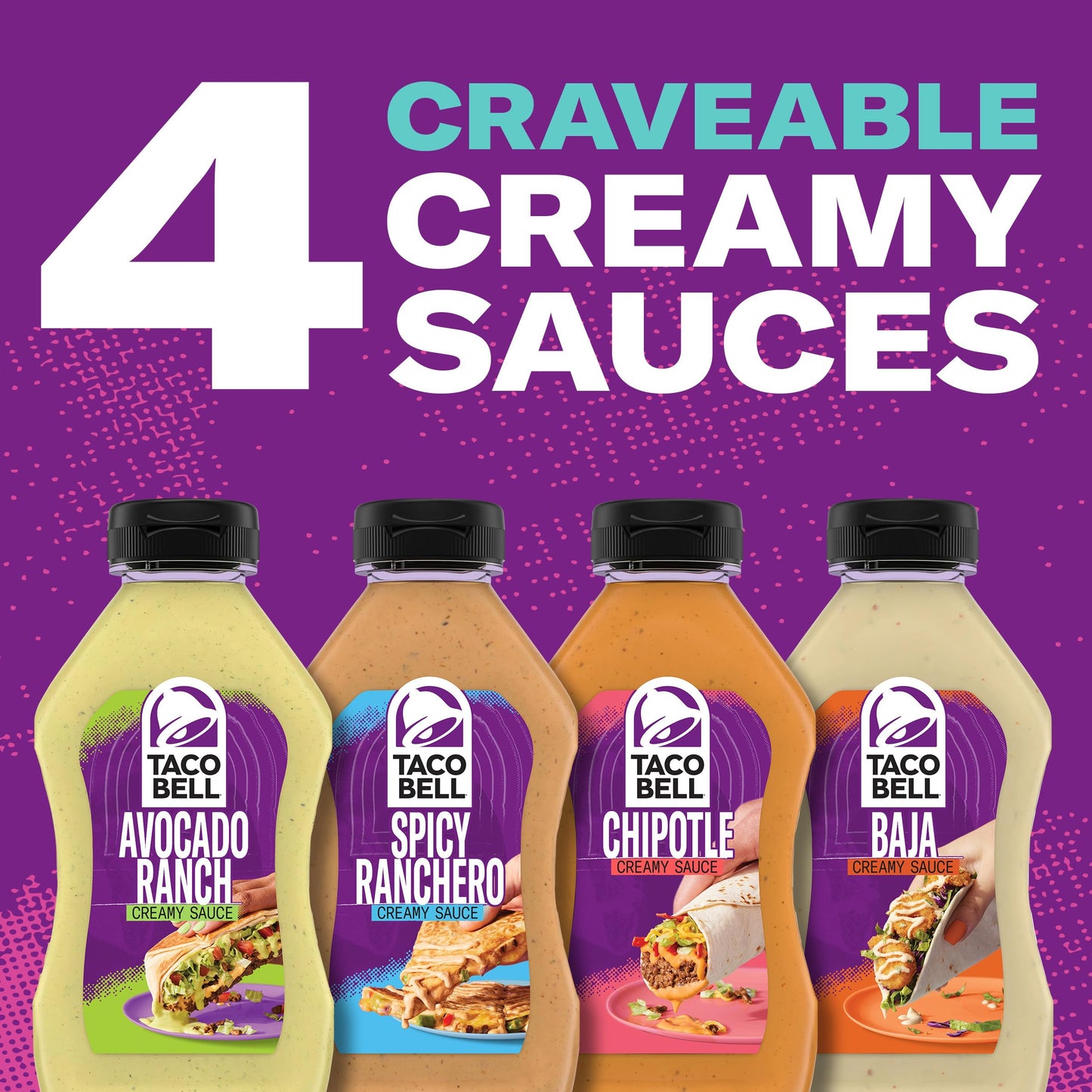 Taco Bell Creamy Avocado Ranch Sauce, 12 Fl Oz, Pack of 1, Convenient Dip for Tacos and Salads