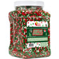 Christmas Sprinkles Bulk - 2.2 LB - Xmas Tree Jimmies - Red, Green & White Confetti for Dessert Decorating - Holiday Baking Topp