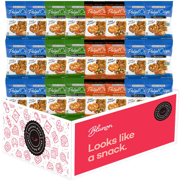 Pretzel Crisps Variety Pack - Bulk Assortment Snack Factory - Care Package Gift Box (24 Count)