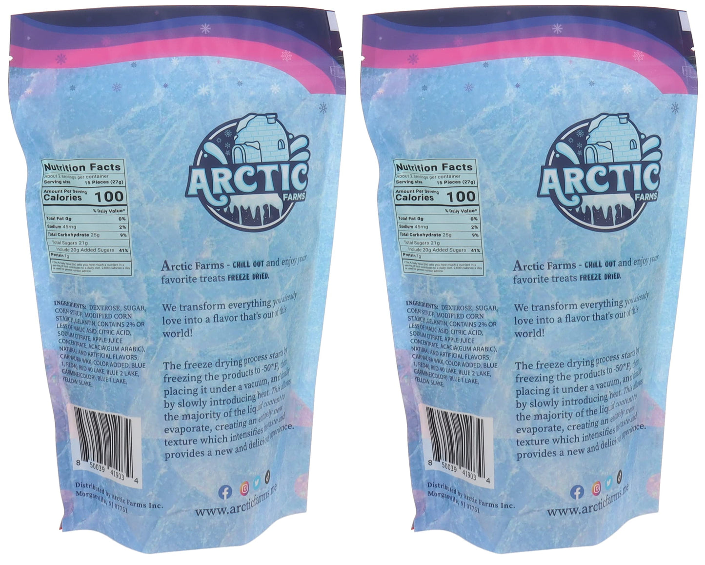 Arctic Farms Freeze Dried Candy Clusters Candies 2Oz Bagged And Boxed (Rainbow) (Pack Of 2)