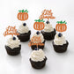 24 Pcs Little Pumpkin Cupcake Toppers Glitter Baby Shower Fall Theme Cupcake Picks Pumpkin Cupcake Decorations For Thanksgiving
