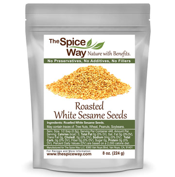 The Spice Way Roasted White Sesame Seeds - 8 Oz