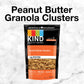 Kind Healthy Grains Granola Family Size, Healthy Snack, Peanut Butter Granola Clusters, 10G Protein, Snack Mix 11 Oz (6 Pack)