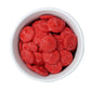 The Hampton Popcorn & Candy Company Red Chocolate Melting Wafers, 12 Ounce Bulk Bag, Ideal for Baking and Decorating