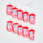 Thoughtfully Strawberry Daiquiri Party Set of 10 with Freezable Pouches and Funnel for Summer Drinks