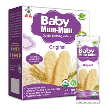 Hot-Kid Baby Mum-Mum Rice Rusks, Organic Original, 24 Pieces, (Pack Of 6)