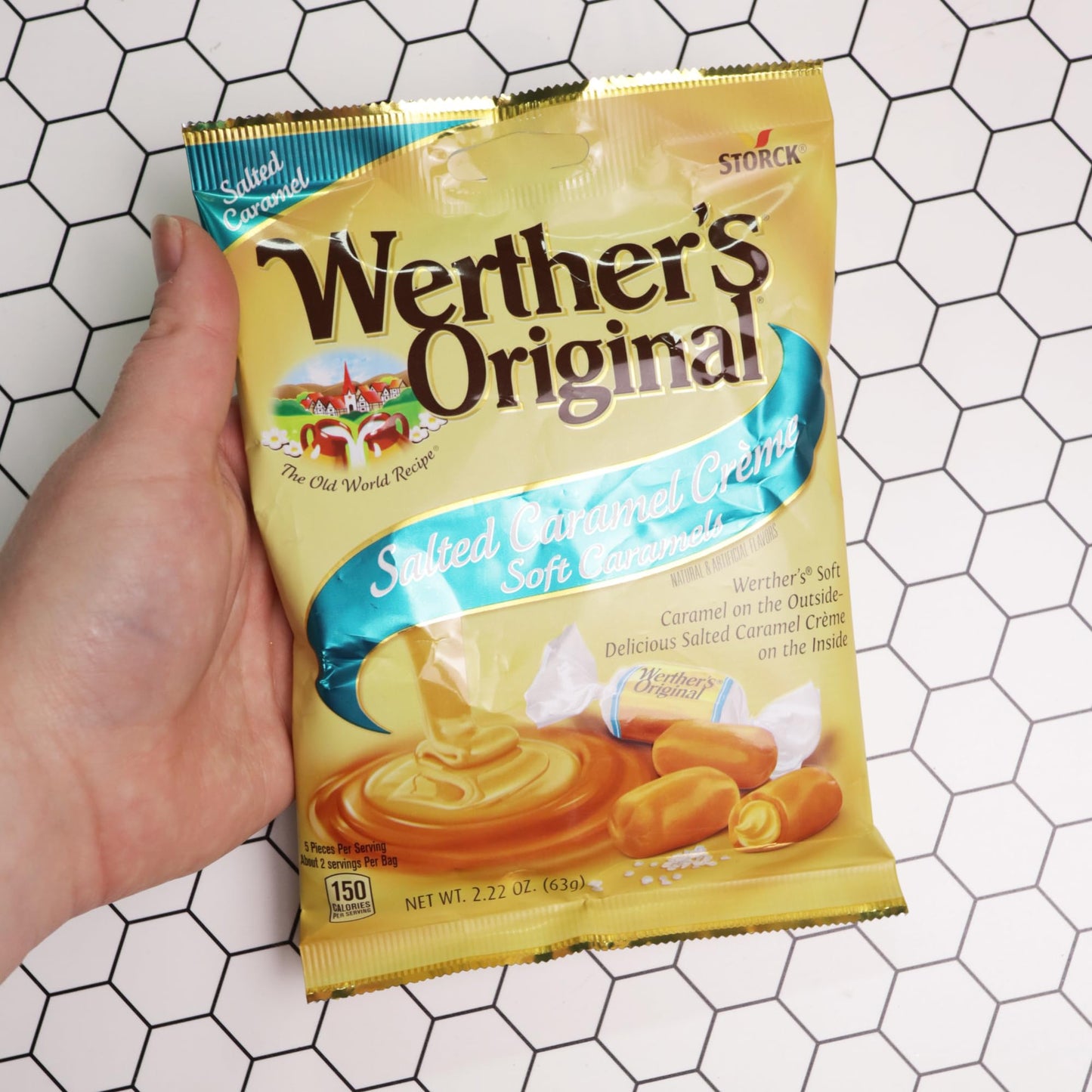 Werthers Original Soft Salted Caramels, Individually Wrapped, 2.22 Ounces (Pack of 3)