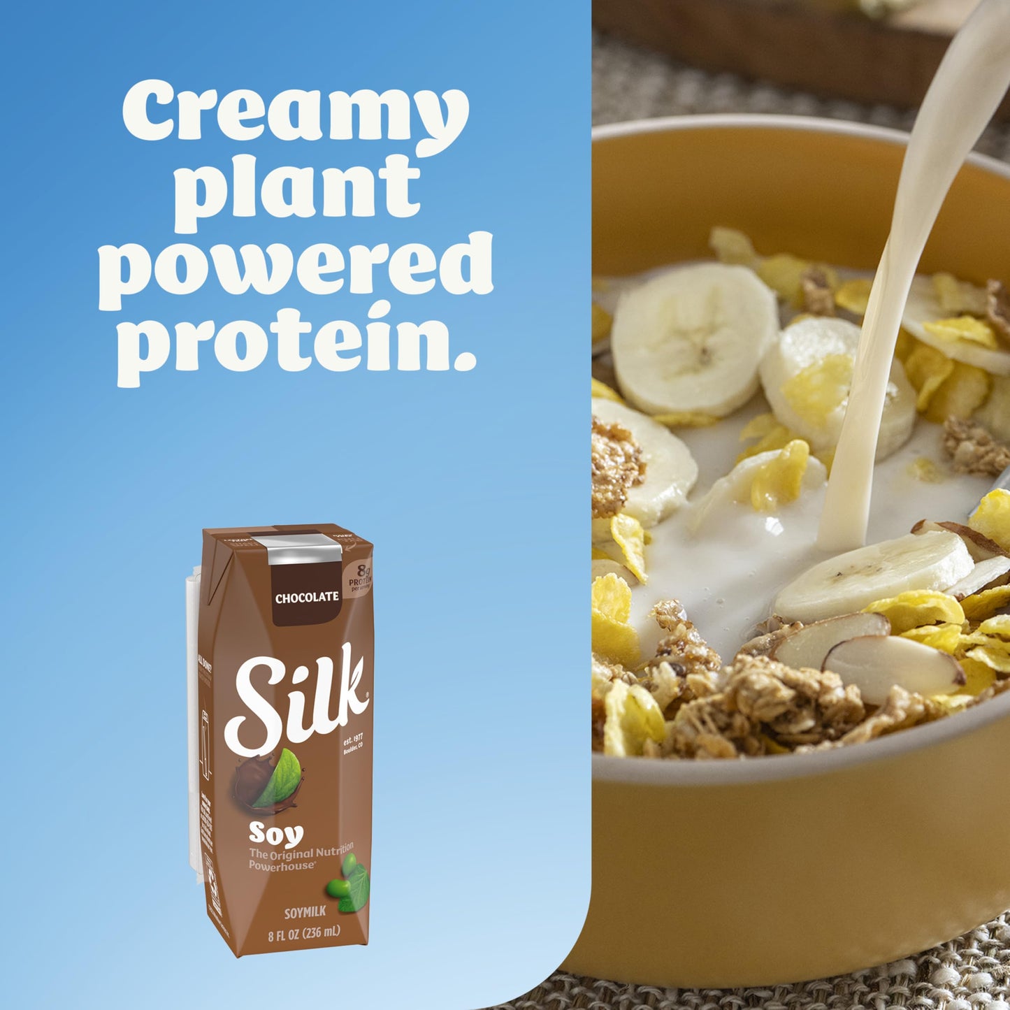 Silk Shelf-Stable Soy Milk Singles  Chocolate  Dairy-Free  Vegan  Non-GMO Project Verified  8 oz.  6 Pack