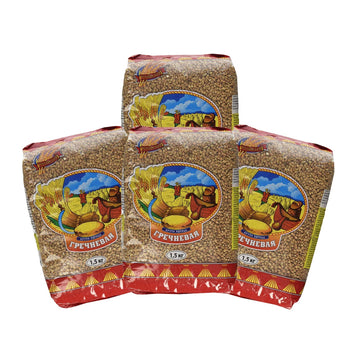 Russkoe Pole Buckwheat Groats, 53 Oz (Pack Of 4)