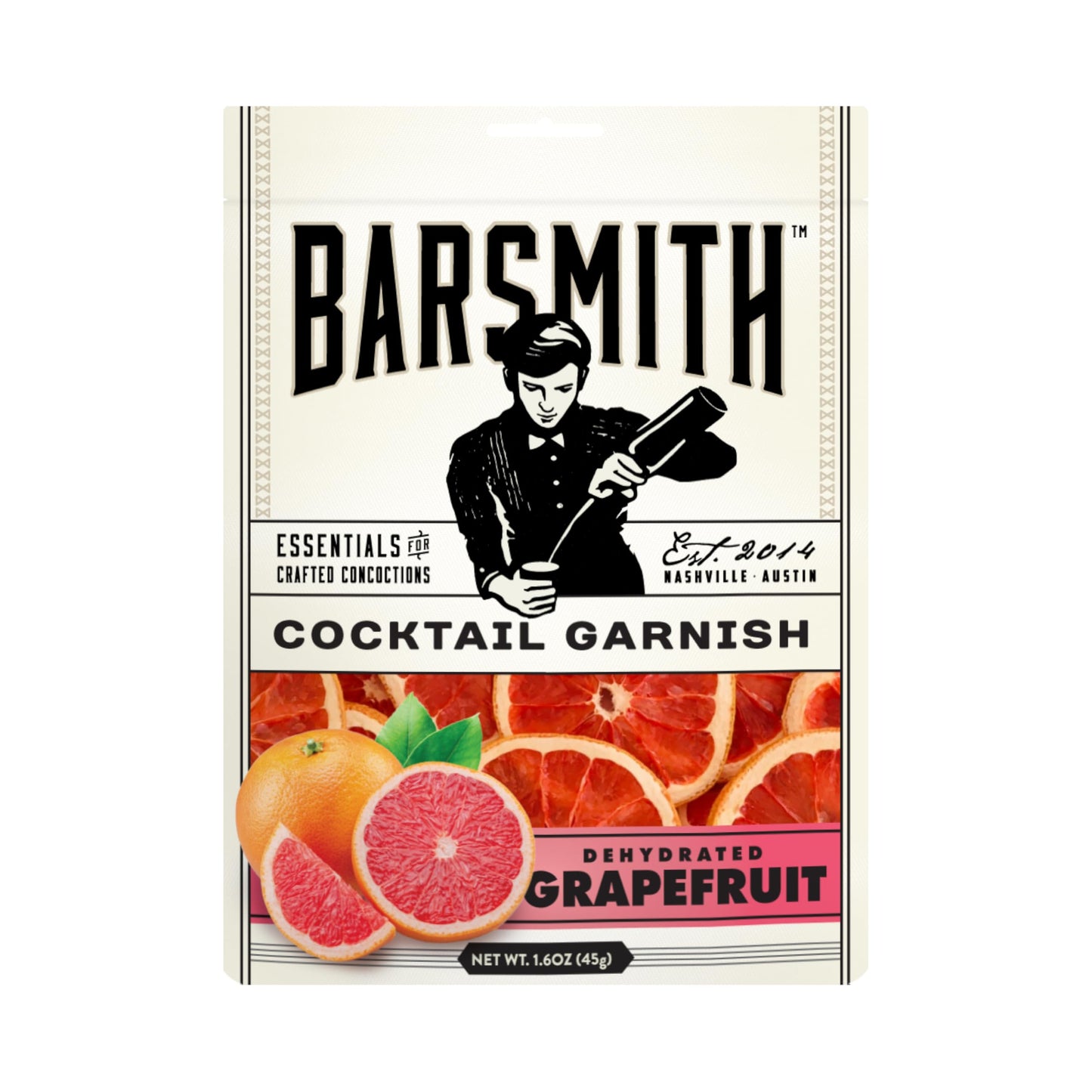 Barsmith Dehydrated Grapefruit Slices (1.6Oz) - Mixed Flavor & Drink Garnishes - Vibrant Citrus & Bittersweet Flavor - Perfect For Palomas  Greyhounds - Pack Of 1