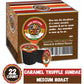 Crazy Cups Decaffeinated Caramel Hot/Iced Coffee Pods, 22 Count, Recyclable for Keurig K-Cups