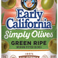 Early California Simply Olives Green Ripe Pitted Olives, 6 oz Cans, Pack of 12