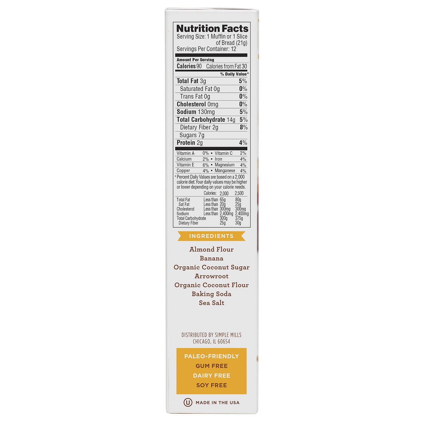 Simple Mills Almond Flour Banana Muffin And Bread Mix - Case Of 6 - 9 Oz.(D0102Hh30Ra.)