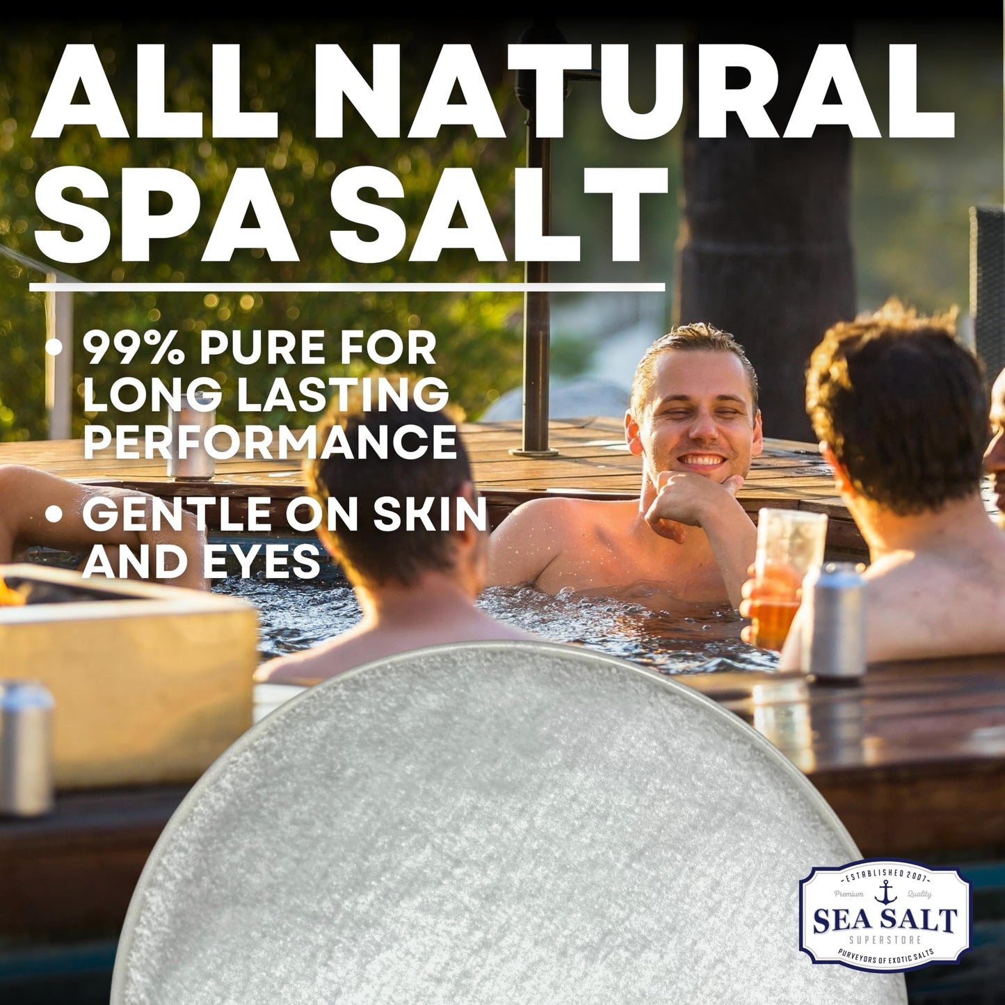Hot Tub Spa Salt for Water Systems & Chlorine Generators, Pool Salt for Hotspring, Jacuzzi, Caldera, Ace, & Freshwater, 5 Lbs/50