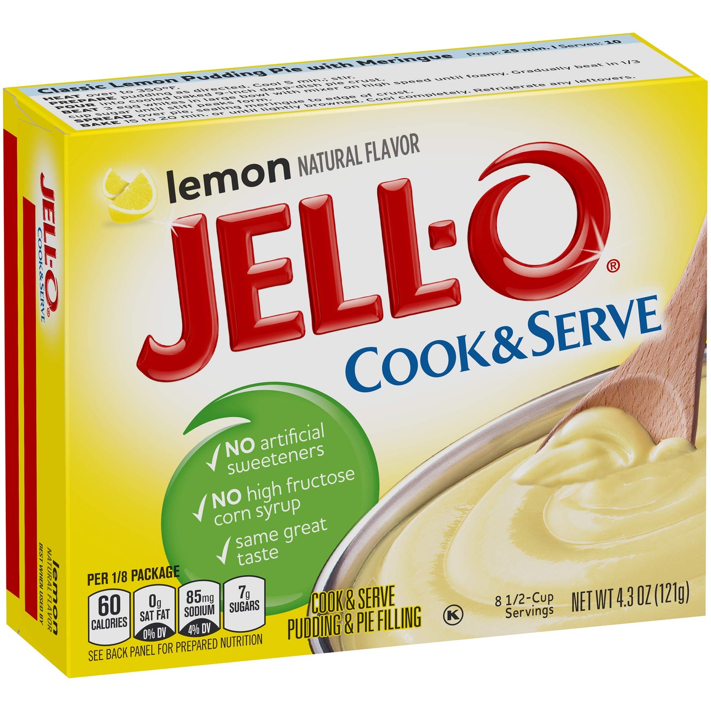 Jell-O Lemon Cook & Serve Pudding Mix 4.3 Ounce Box (Pack of 6)