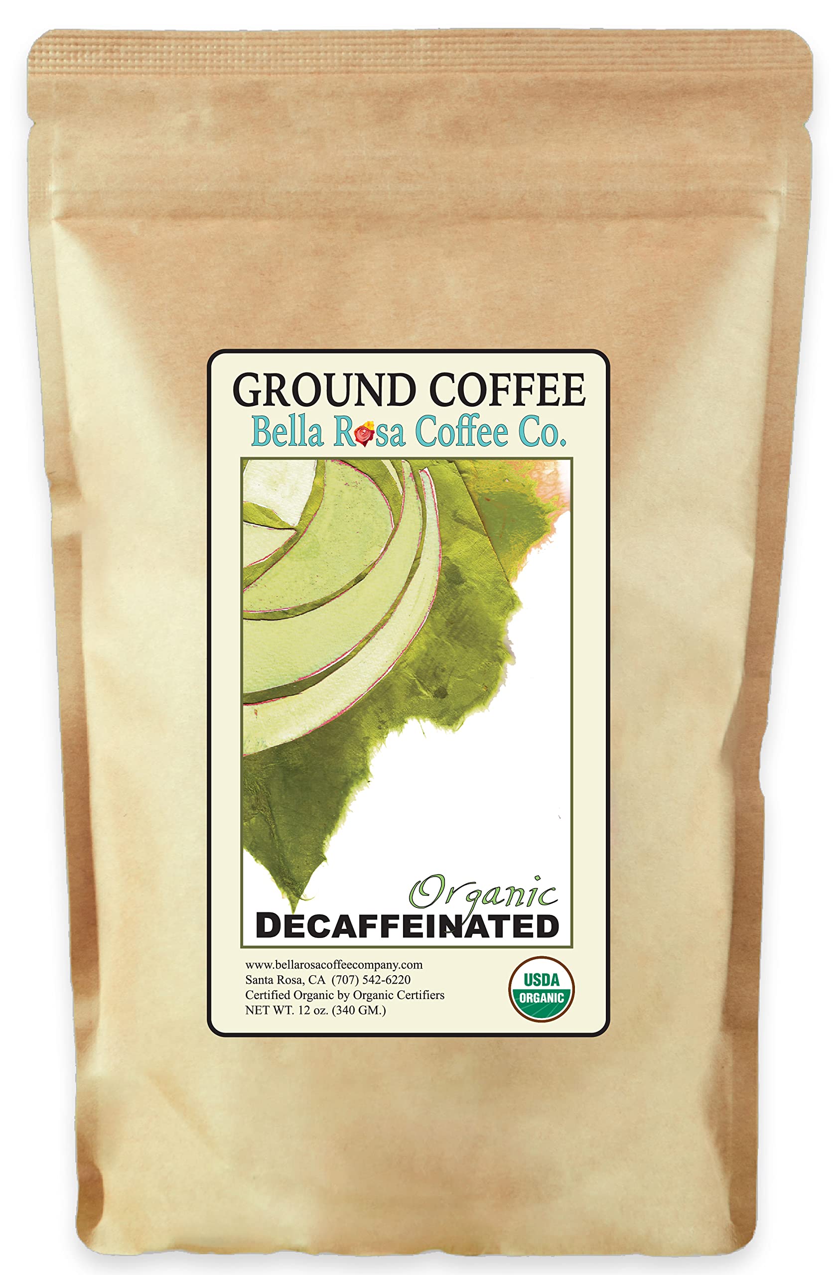 Organic Decaf  12 Oz. Fresh Ground Coffee  Dark Roast  1 Bag