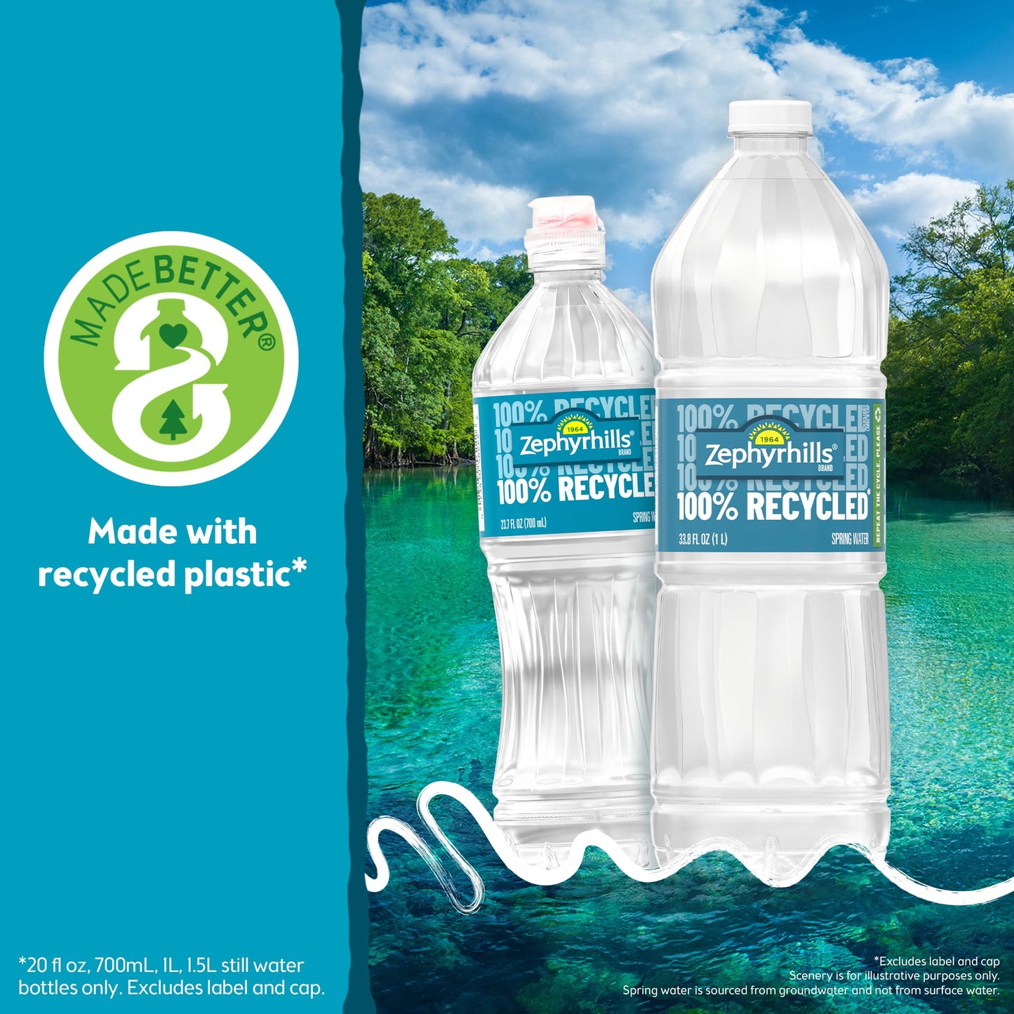 Zephyrhills, Spring Water, 16.9 Fl Oz, Plastic Bottled Water, 24 Pack