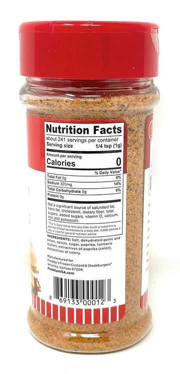 Freddys Frozen Custard & Steakburgers | Freddy'S Famous Steakburger & Fry Seasoning | 8.5 Oz/ 2.41 G