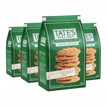 Tates Bake Shop White Chocolate Macadamia Nut Cookies, 4 - 7 oz Bags