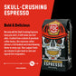 Fire Department Coffee Skull Crushing Espresso Ground Coffee - 12 oz - Veteran Owned - Roasted in the USA