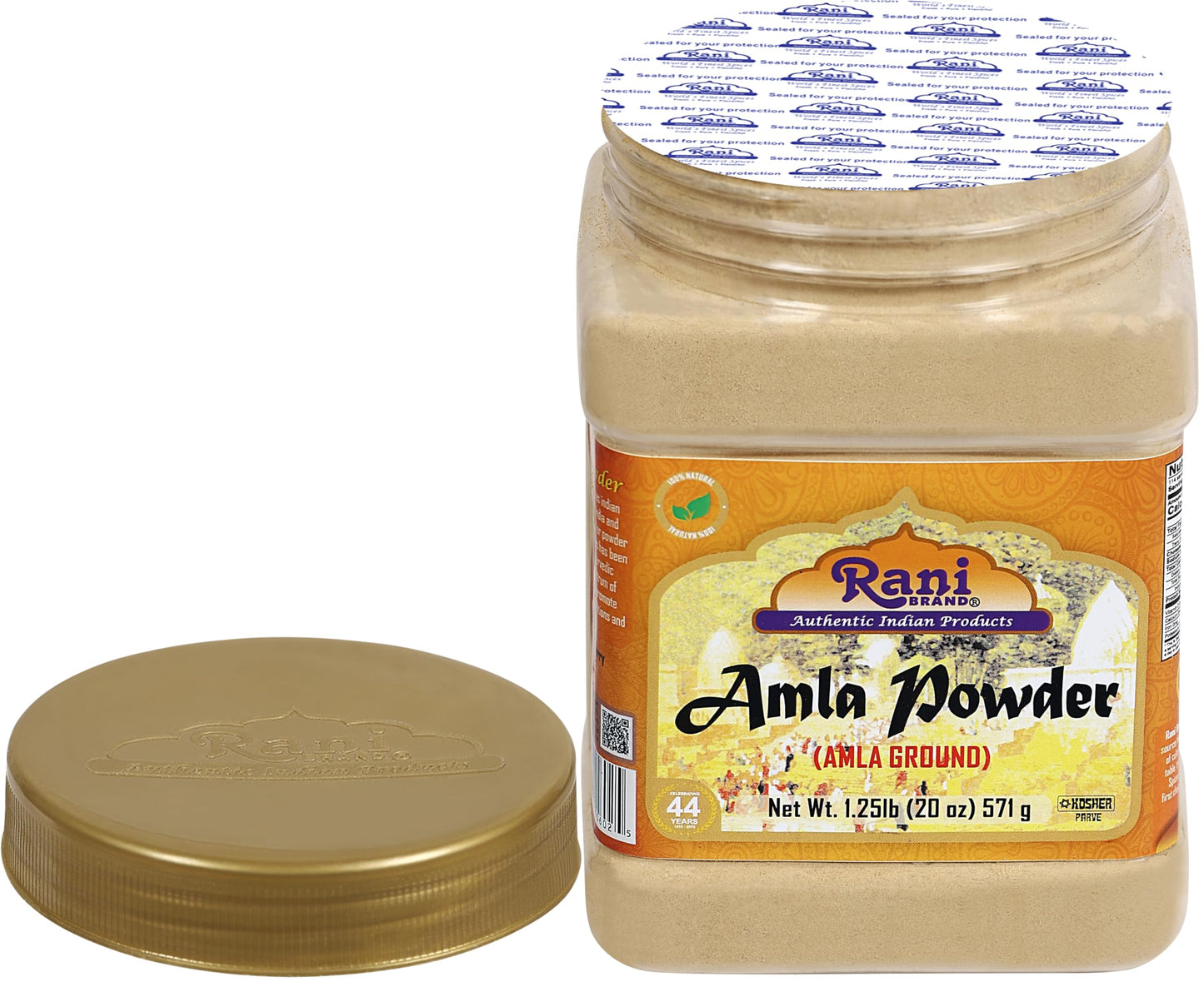 Rani Amla Powder (Indian Gooseberry) 20Oz (1.25Lbs) 571G Pet Jar ~ All Natural | No Color | Gluten Friendly | Vegan | Non-Gmo |