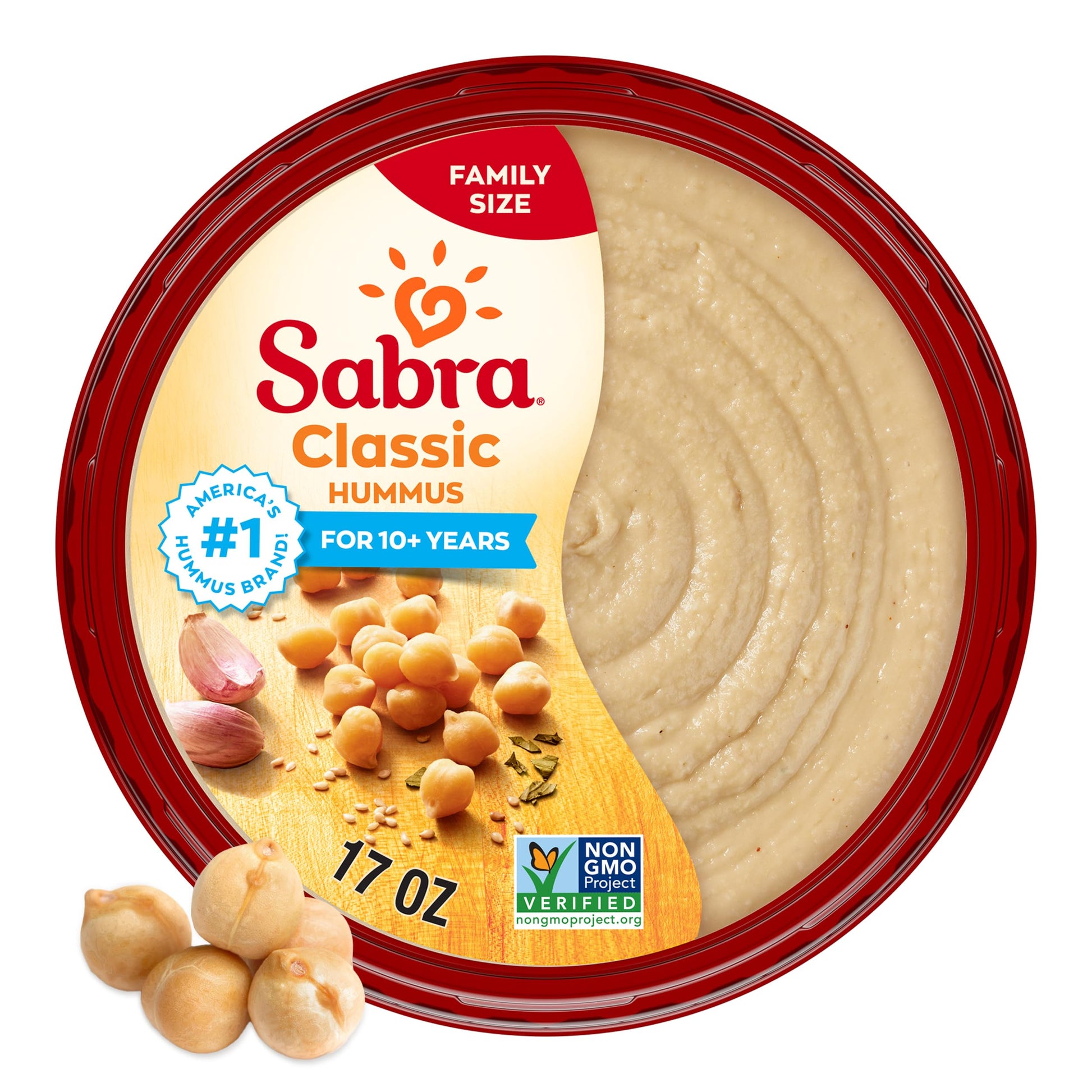 Sabra Classic Hummus, Great Hummus For Dipping, Snacking And Sharing, 17 Oz Tub