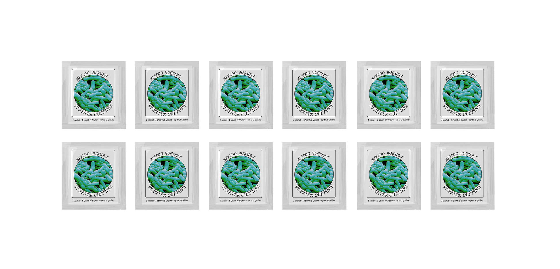 Yogurt Starter Cultures - Pack Of 12 Freeze-Dried Culture Sachets For Bifido Yogurt (12)