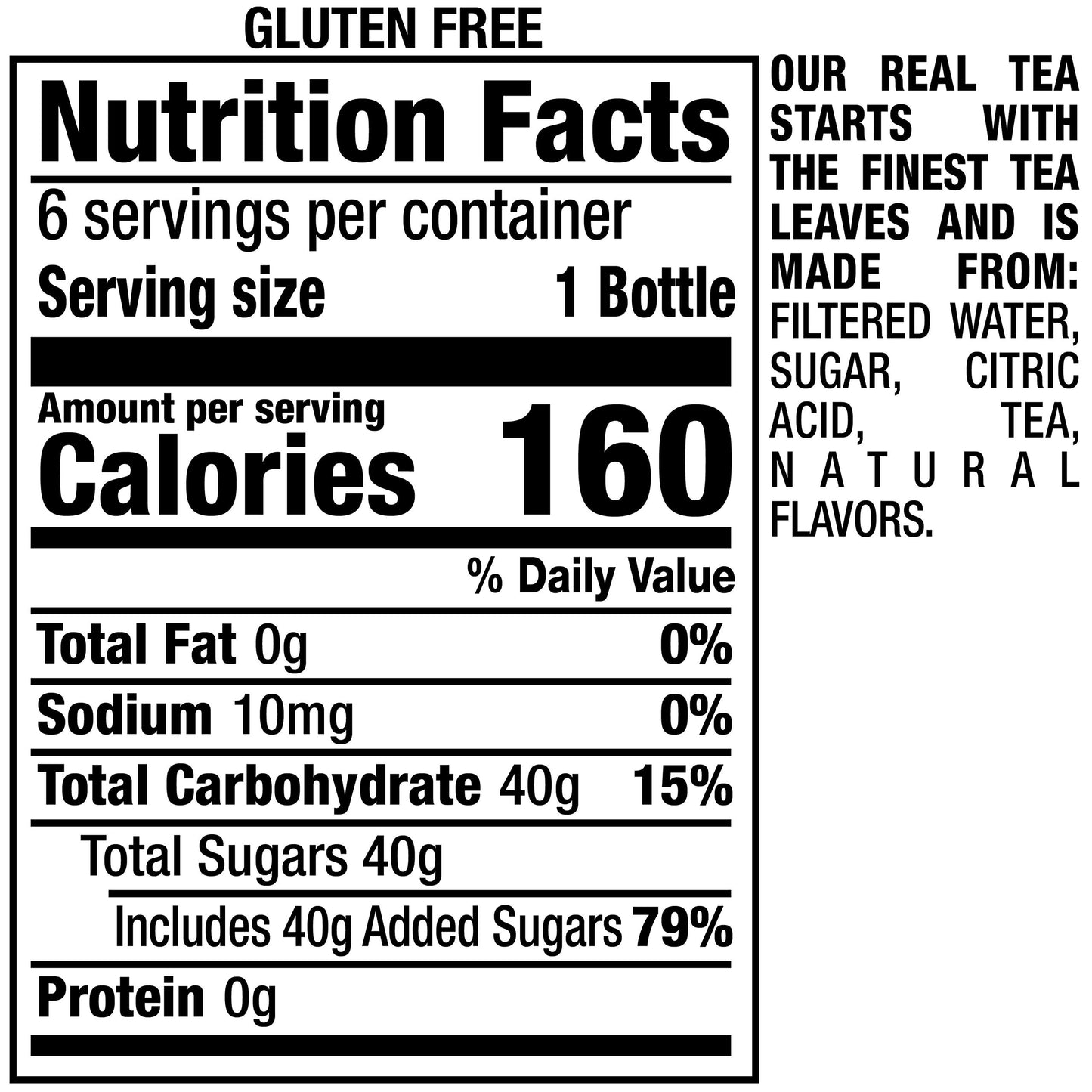 Snapple Peach Tea, 16 fl oz recycled plastic bottle, 6 pack