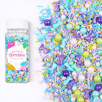 Mermaid Sprinkles Mix | Blue Purple Pink Green Mermaid Tears | Sprinkles for Cake Decorating | Cupcake Toppers | Ice Cream | Coo