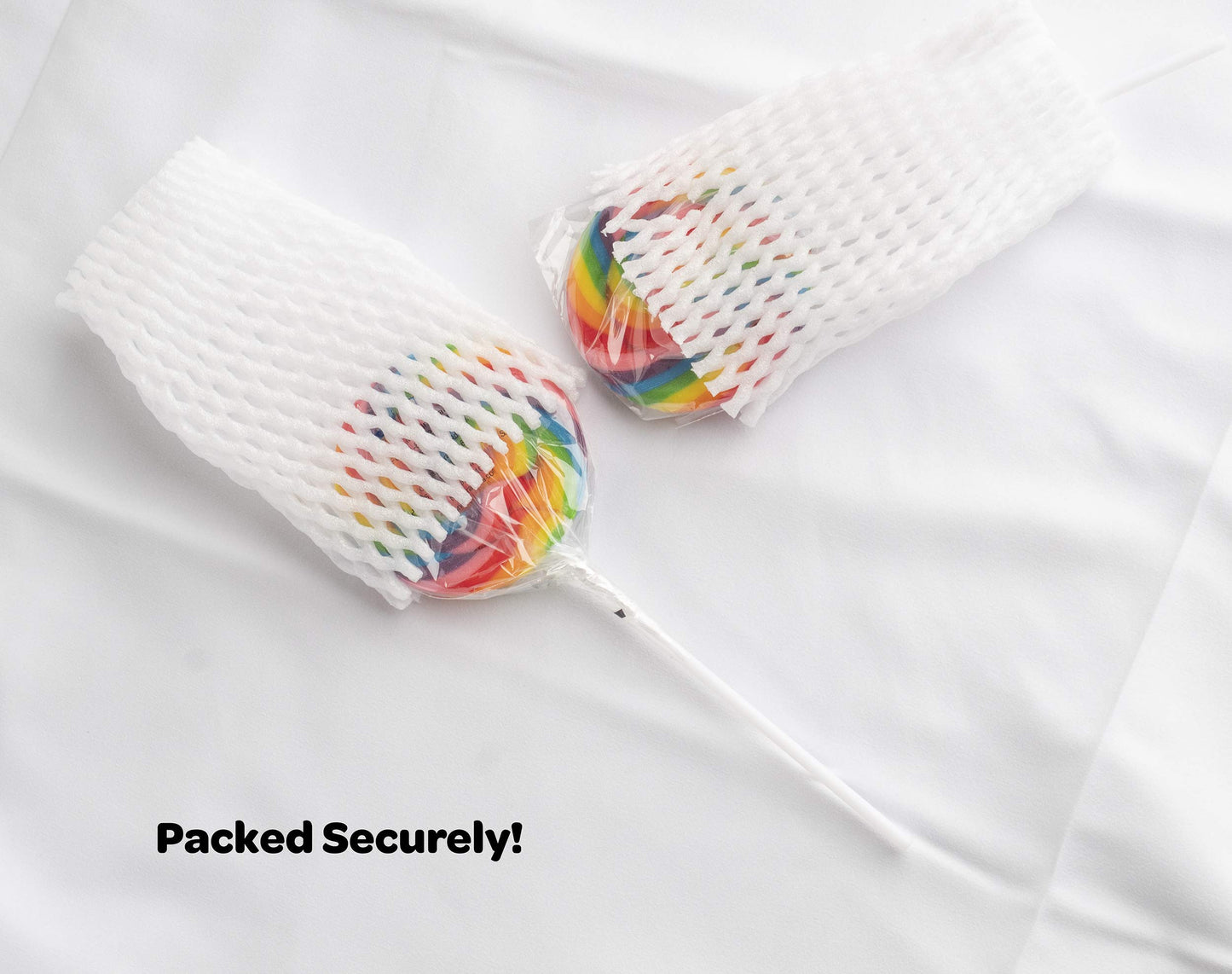 Bulk 48 Large Rainbow Lollipops -None Broken-Set Of 24 Rainbow Swirl Suckers & 24 Twisty Unicorn Pops 3 Inch, Birthday Party Fav