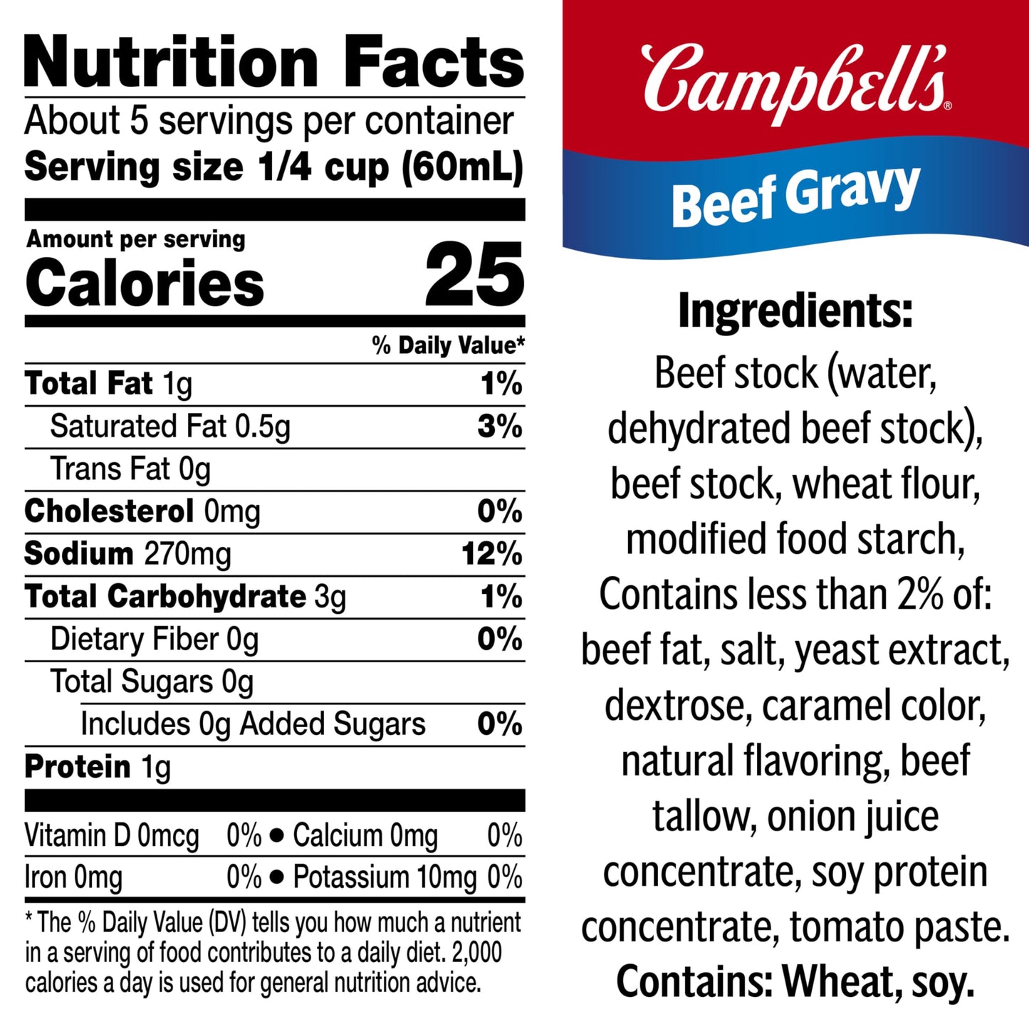 Campbell s Beef Gravy, 10.5 Oz Can (Case of 12)