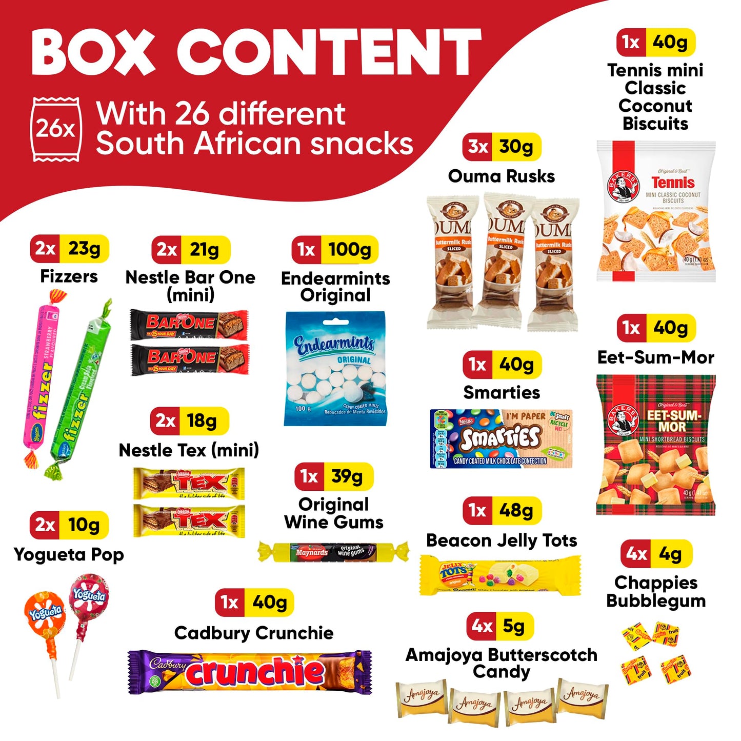 from Home Exotic South African Snacks Box - 26 Authentic  , Unique Assortment, Perfect Gift for Food Lovers