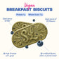 Sweet Lorens Vegan Breakfast Biscuits | Blueberry | 4g Protein  19g Whole Grains | Plant Based  Gluten Free  Dairy Free  Nut Free Snacks | 3 Pack (15 Total Biscuits  1.6 ounce each)