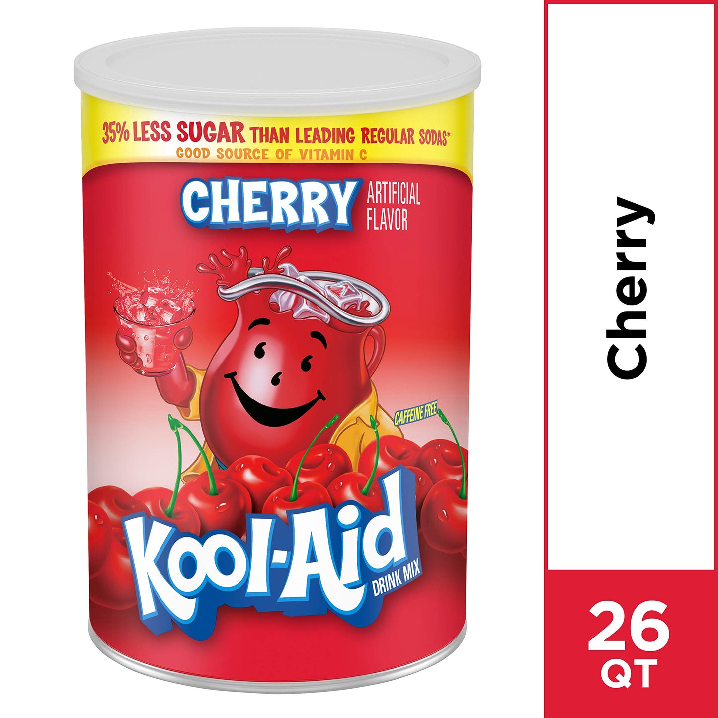 Kool-Aid Sugar-Sweetened Cherry Artificially Flavored Powdered Soft Drink Mix, 63 oz (Pack of 6)